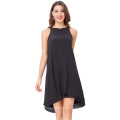 Kate Kasin Sexy Mulheres sem mangas Shallow V-Neck vestido de algodão de duas camadas KK000645-1